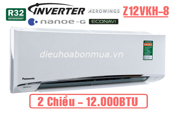 dieu hoa panasonic 2 chieu inverter 12000btu z12vkh-8